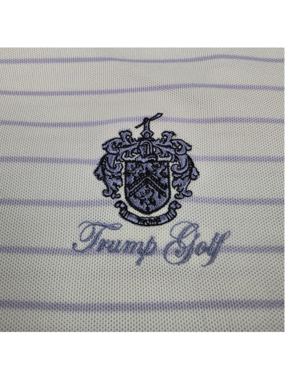 Greg Norman TRUMP NATIONAL DORAL Gray Striped Golf Polo Shirt Mens XL - Picture 4 of 8
